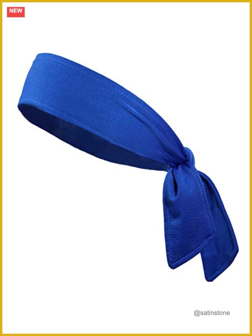 Tie On Headband Moisture Wicking 92% Polyester 8% Spandex Adjustable Non-Slip